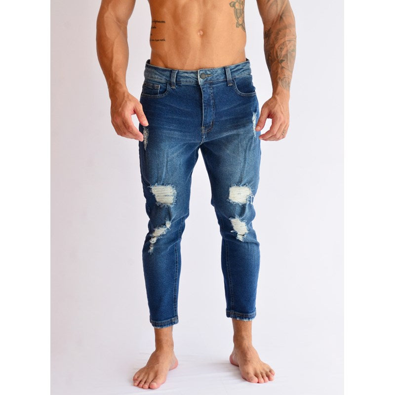 CALCA JEANS MASC AEROPOSTALE AZUL MEDIO