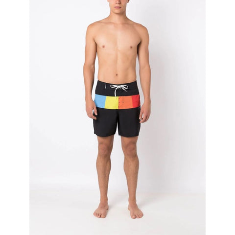 BERMUDA OSKLEN MAS SURF MIXED SQUARES PRETO