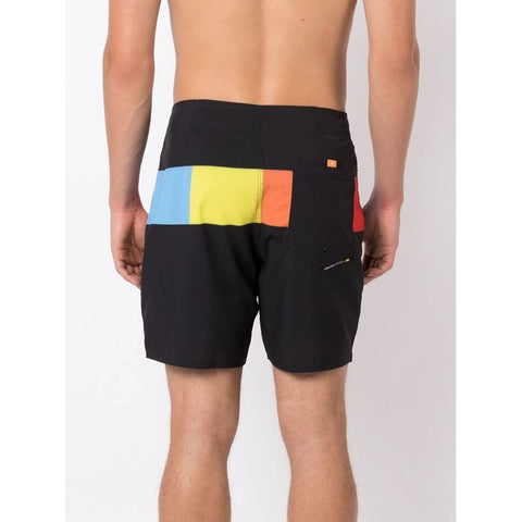 BERMUDA OSKLEN MAS SURF MIXED SQUARES PRETO