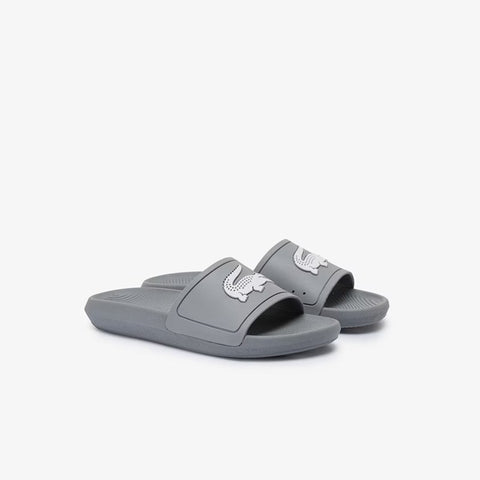 CHINELO LACOSTE MAS SLIDE HOMME CINZA CINZA