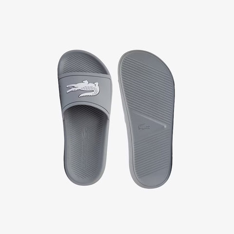 CHINELO LACOSTE MAS SLIDE HOMME CINZA CINZA