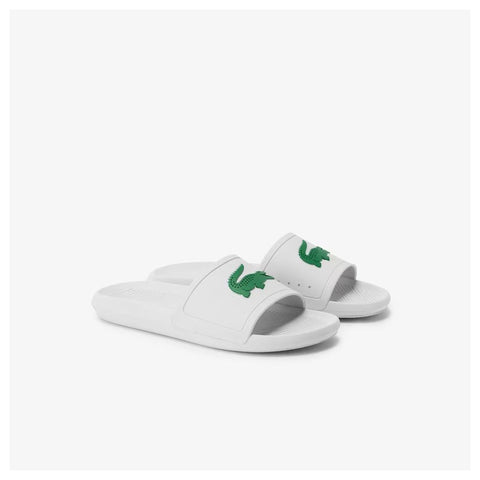 CHINELO LACOSTE MAS SLIDE HOMME BRANCO BRANCO