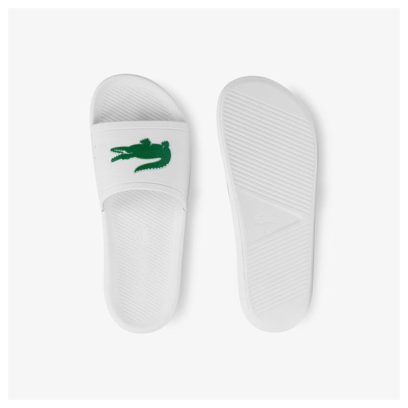 CHINELO LACOSTE MAS SLIDE HOMME BRANCO BRANCO