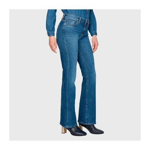 CALCA TOMMY FEM BOOTCUT RW PATY TH1A5 AZ AZUL MEDIO