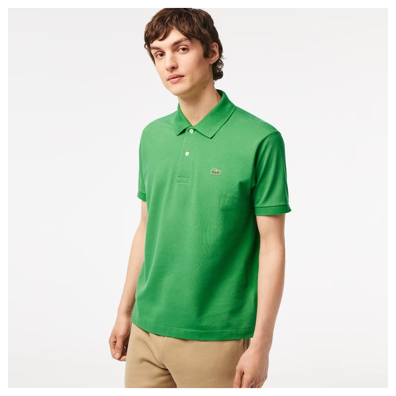 POLO LACOSTE MC MASCULINA BASICA L94 VER VERDE BANDEIRA