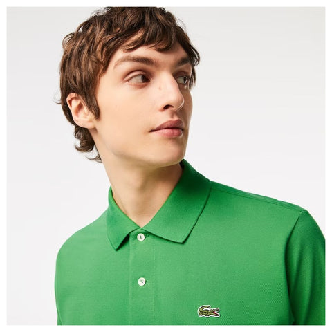 POLO LACOSTE MC MASCULINA BASICA L94 VER VERDE BANDEIRA