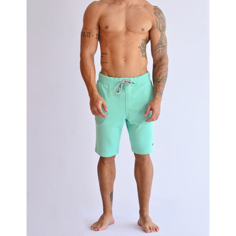 BERMUDA MOLETOM MASCULINA AEROPOSTALE VE VERDE CLARO