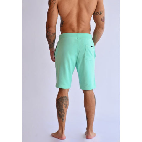 BERMUDA MOLETOM MASCULINA AEROPOSTALE VE VERDE CLARO