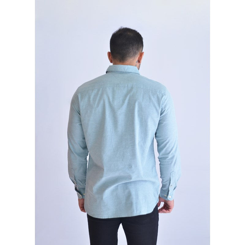 CAMISA TOMMY MAS 1985 FLEX OXFORD RF THM PETROLEO