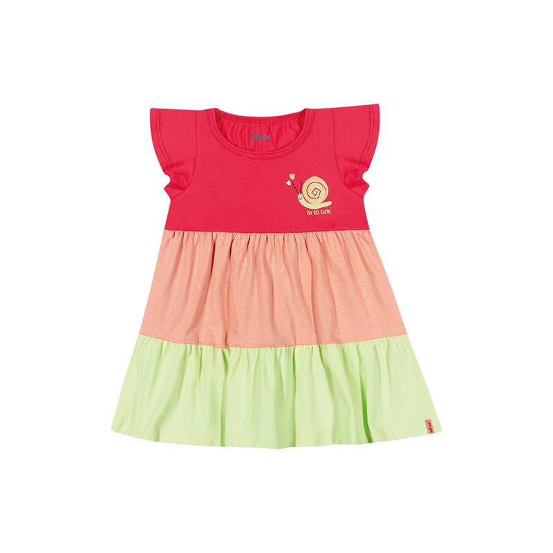 VESTIDO MC TRICOLOR CARACOL IM SO CUTE R ROSA