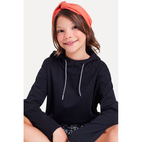 CASACO RESERVA MINI HOODIE PF FIO PRETO PRETO