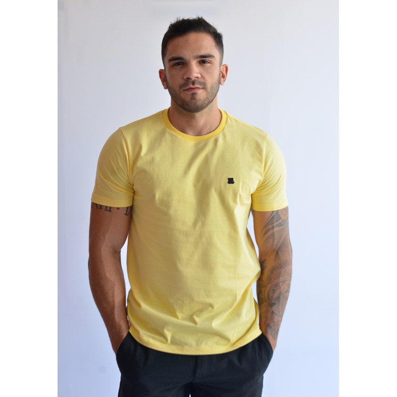 CAMISETA BASICA MASC BRENDON AMARELO AMARELO