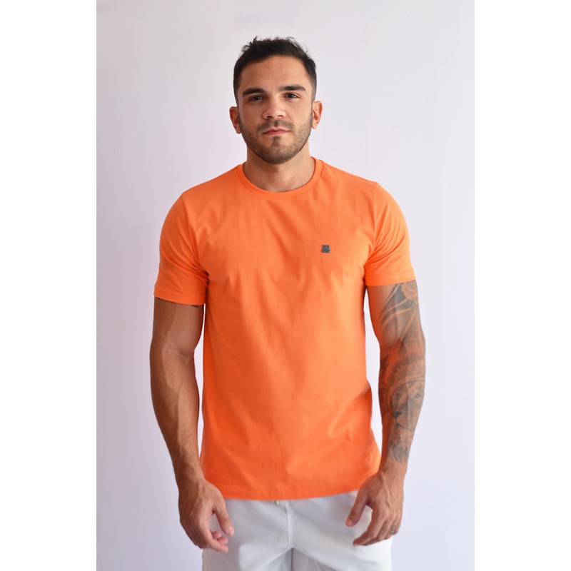 CAMISETA BASICA MASC BRENDON LARANJA LARANJA