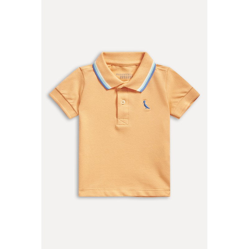 POLO RESERVA MINI BB PIQUET 3 FRISOS LAR LARANJA BERGAMOTA