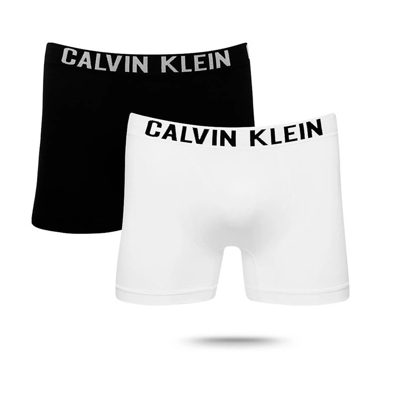 KIT 2 CUECAS CKJ MASC TRUNK SEM COSTURA PRETO/BRANCO