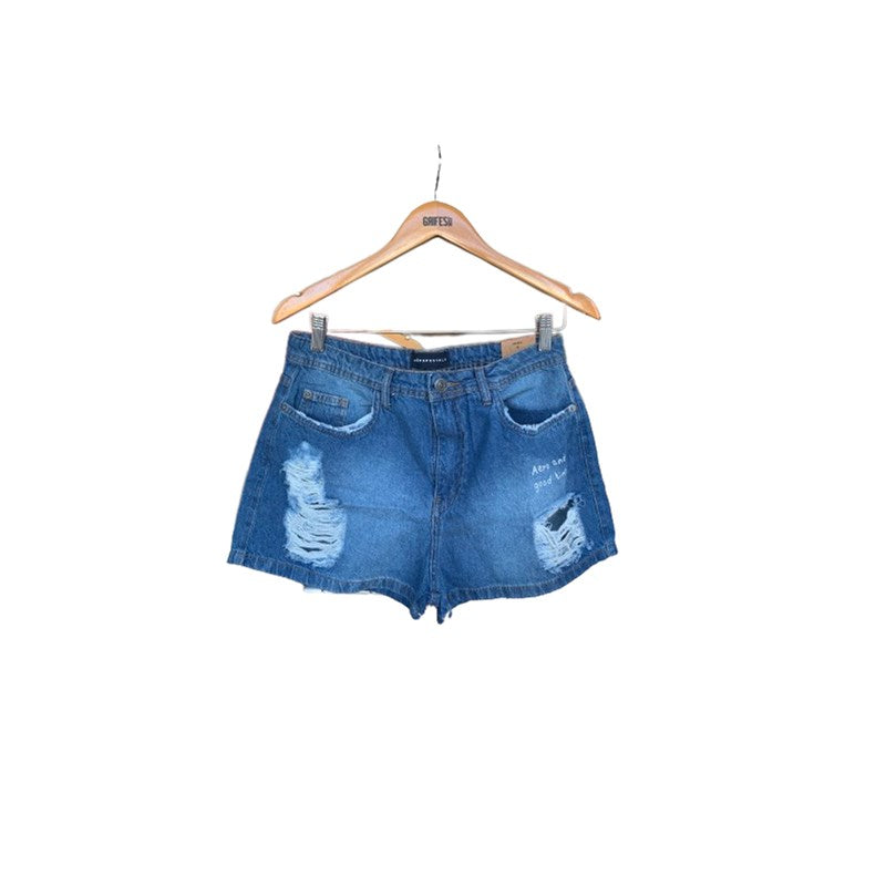 SHORT JEANS FEMININO AEROPOSTALE AZUL ME AZUL MEDIO