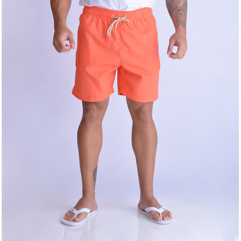 SHORT LINHO MASC LISO CORAL CORAL