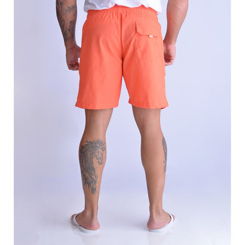 SHORT LINHO MASC LISO CORAL CORAL