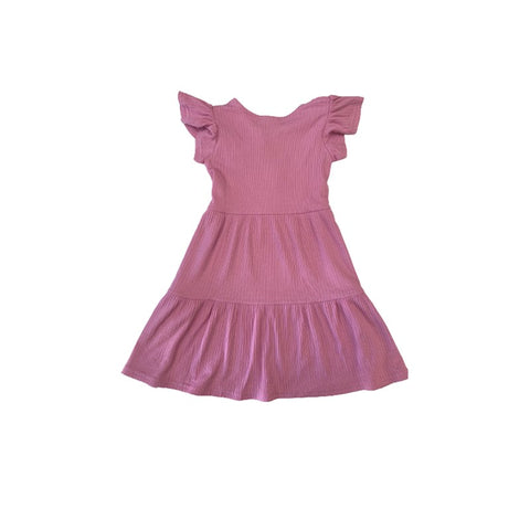 VESTIDO MC ELAST C BARRA RIB CANEL ROSA ROSA