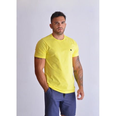 CAMISETA BASICA MASC BRENDON AMARELO GEM AMARELO GEMA