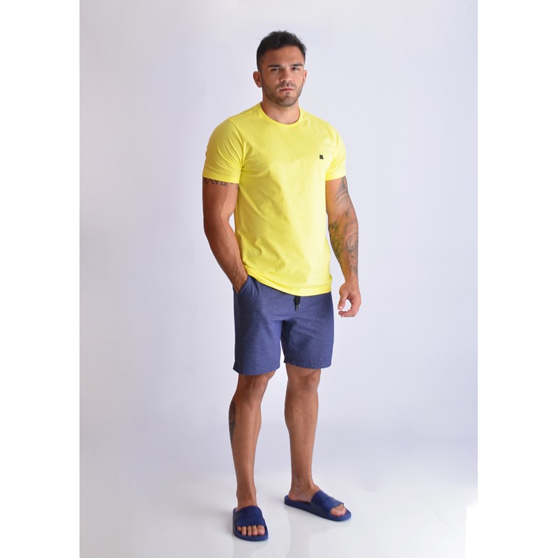 CAMISETA BASICA MASC BRENDON AMARELO GEM AMARELO GEMA