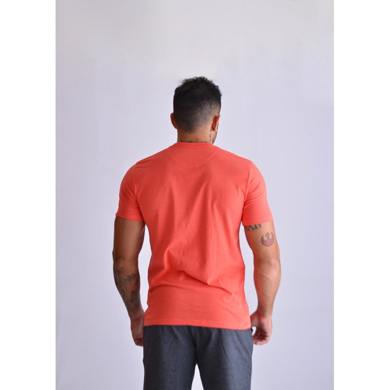 CAMISETA BASICA MASC BRENDON LARANJA ESC LARANJA ESCURO