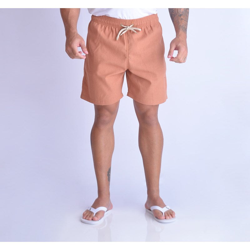 SHORT LINHO MASC LISO TERRACOTA