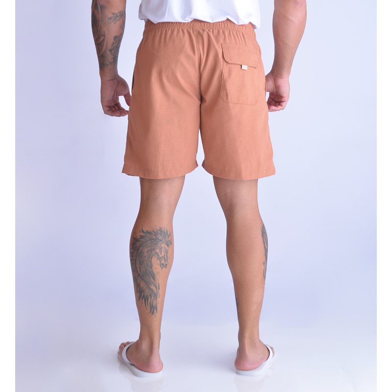 SHORT LINHO MASC LISO TERRACOTA