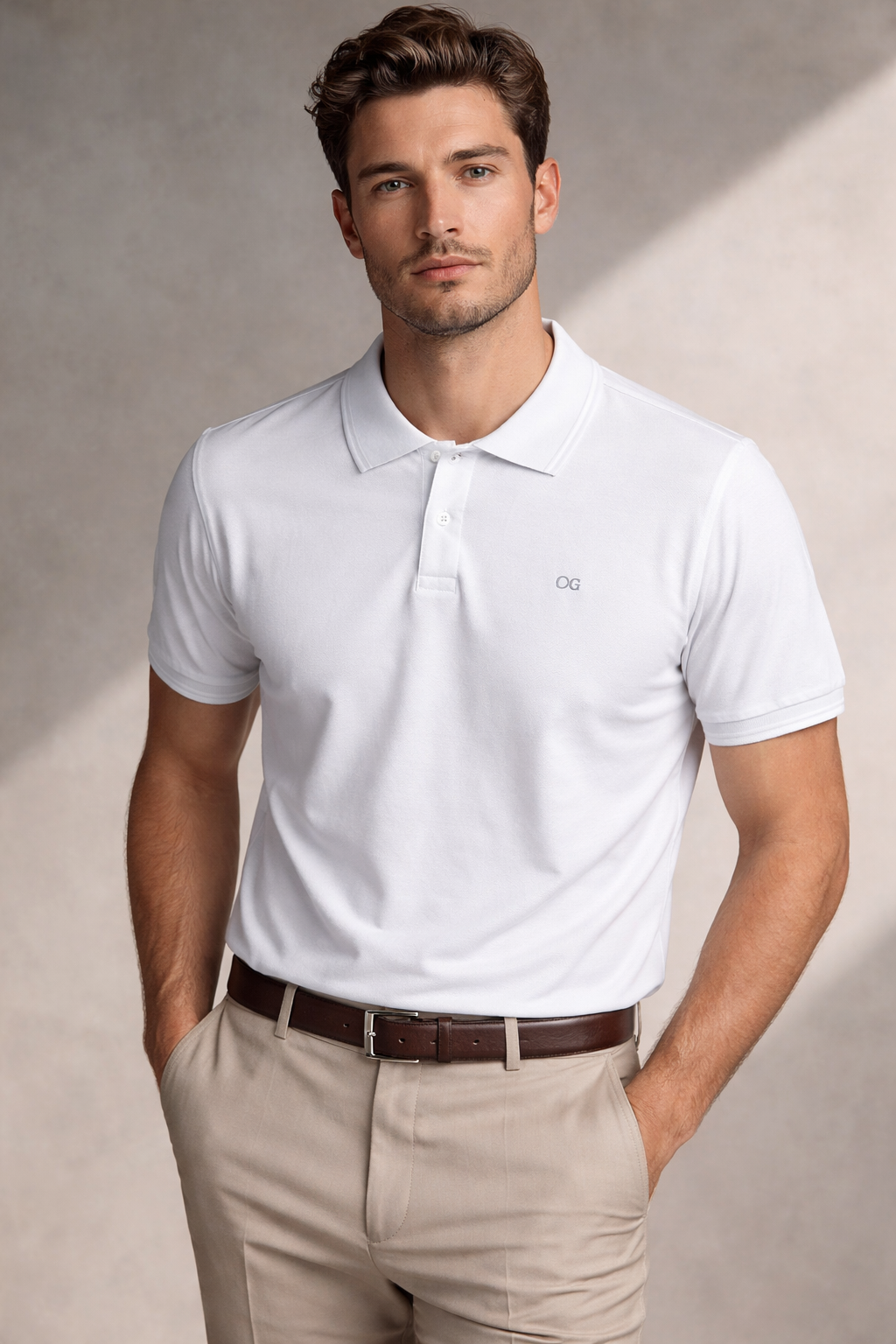 POLO MAS MC CASUAL SLIM PIQUET OGOCHI BRANCO