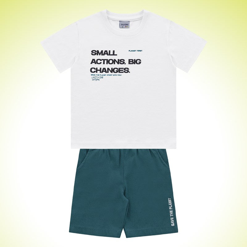 CONJUNTO MAS CAMIS SMALL ACTIONS E BERM BRANCO