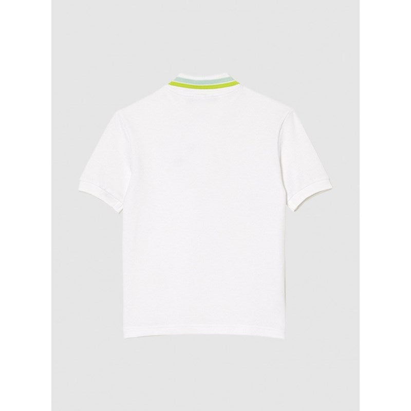 POLO LACOSTE KIDS MC MASC BASICA SBH BRA BRANCO
