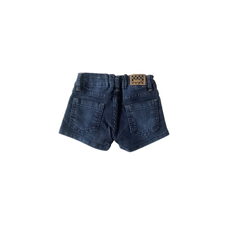 SHORTS FEM 1/3 C/ BORDADO  TAM 01 JEANS MEDIO