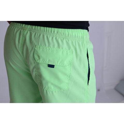 BERMUDA TACTEL PELETIZADO LISO VERDE NEO VERDE NEON