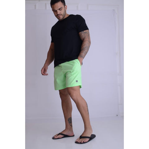 BERMUDA TACTEL PELETIZADO LISO VERDE NEO VERDE NEON