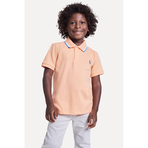 POLO RESERVA MINI PIQUET 3 FRISOS LARANJ LARANJA BERGAMOTA