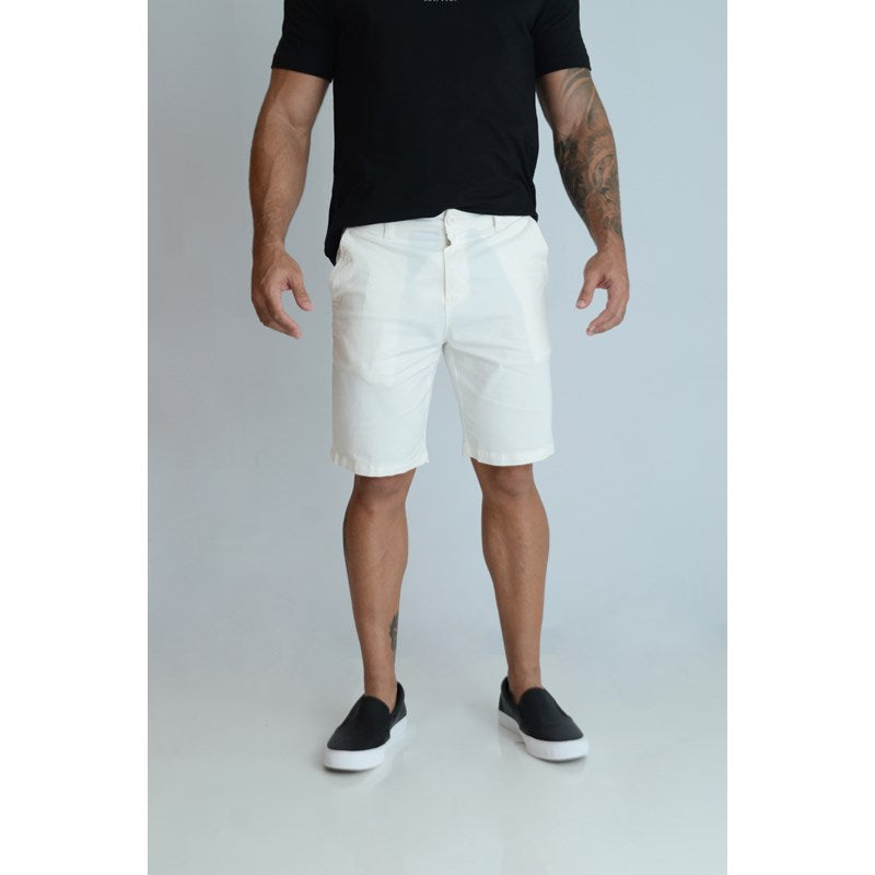 BERMUDA ARAMIS CHINO COLOR NOVA ESSENCIA OFF WHITE