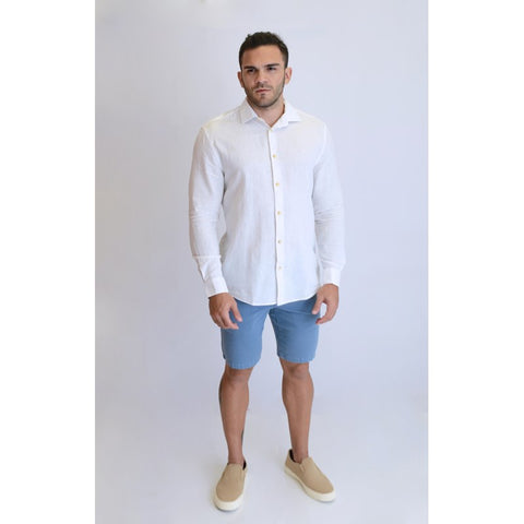 CAMISA ARAMIS ML SLIM LINHO E ALGODAO BR BRANCO