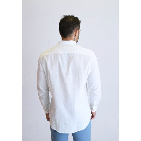 CAMISA ARAMIS ML SLIM LINHO E ALGODAO BR BRANCO