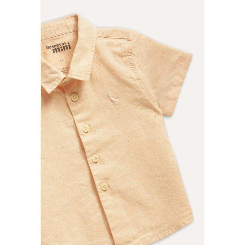 CAMISA RESERVA BB MINI OXFORD MC LARANJA LARANJA BERGAMOTA