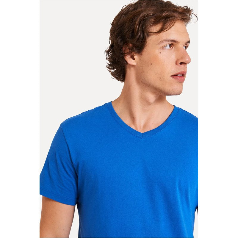 CAMISETA MC MASC GOLA V SIMPLES AZUL ROY AZUL ROYAL