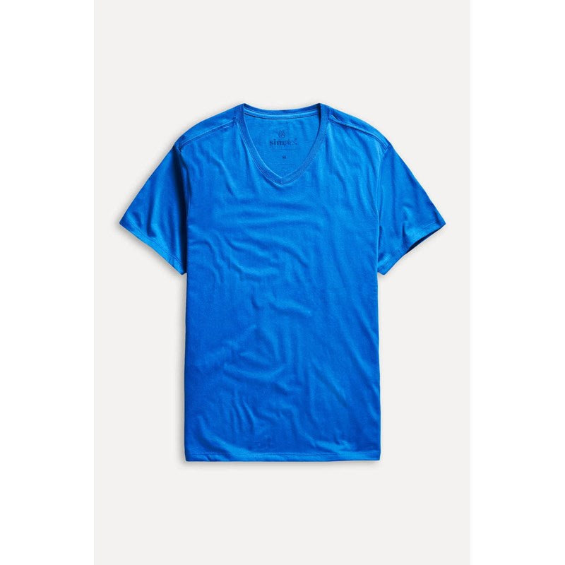 CAMISETA MC MASC GOLA V SIMPLES AZUL ROY AZUL ROYAL