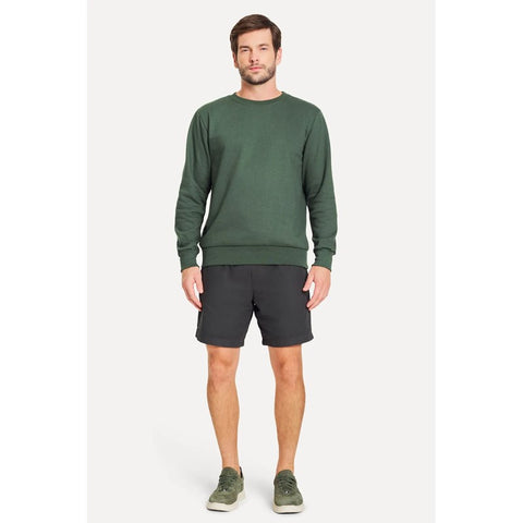 BERMUDA MASC ELASTICO COMEMORAR SIMPLES VERDE ESCURO