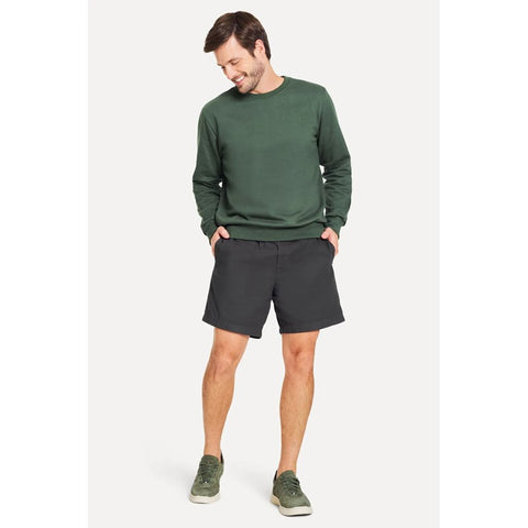 BERMUDA MASC ELASTICO COMEMORAR SIMPLES VERDE ESCURO