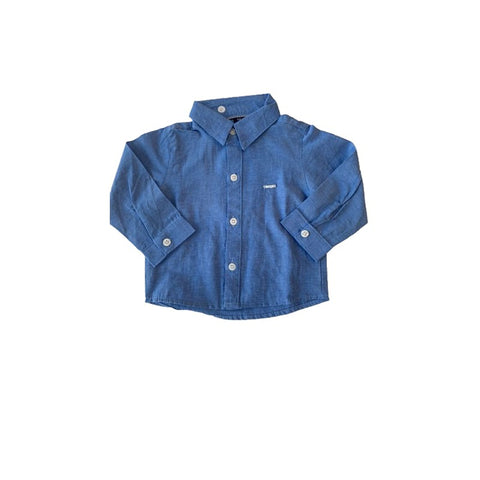 CAMISA INFANTIL MANIA KIDS AZUL CLARO P/ UNICA