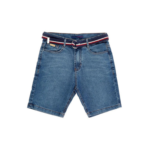 BERMUDA MASC TRAD JNS ESCURO C CINTO CRA JEANS ESCURO