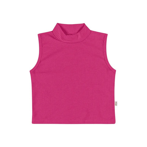 REGATA CROPPED FEM GOLA ALTA RIB CANEL R ROSA