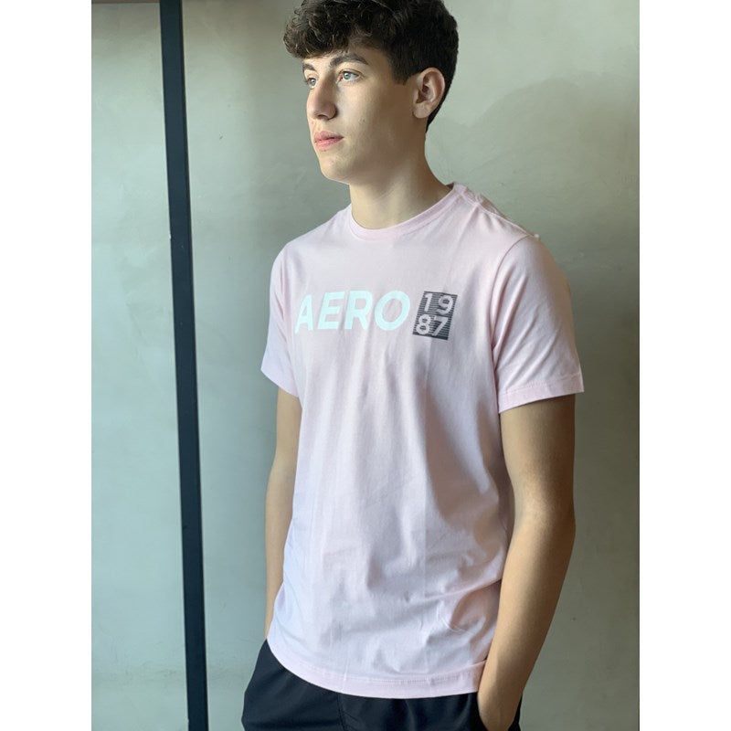 CAMISETA MC MASCULINA AEROPOSTALE ROSA C ROSA CLARO