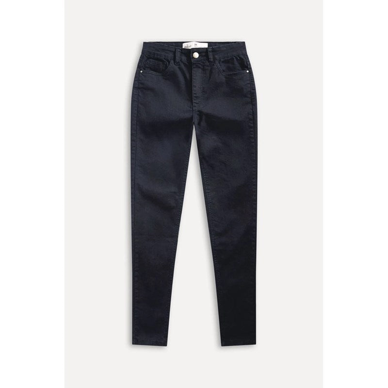 CALCA FEM JEANS SKINNY SIMPLES PRETO