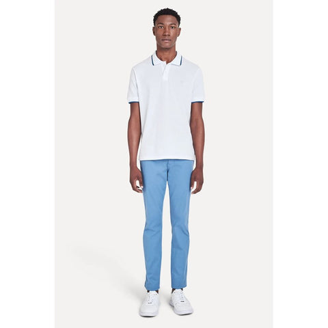 POLO MASC MC FRISOS SIMPLES BRANCO