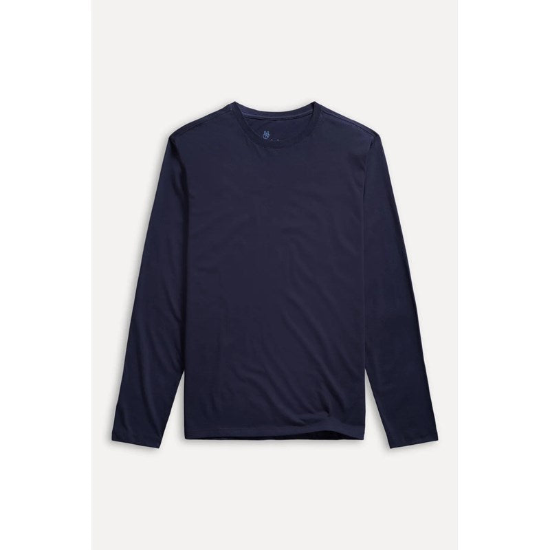 CAMISETA ML MASC GOLA CARECA SIMPLES MARINHO